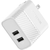 USB-A Dual Port Wall Charger, 24W Combined
