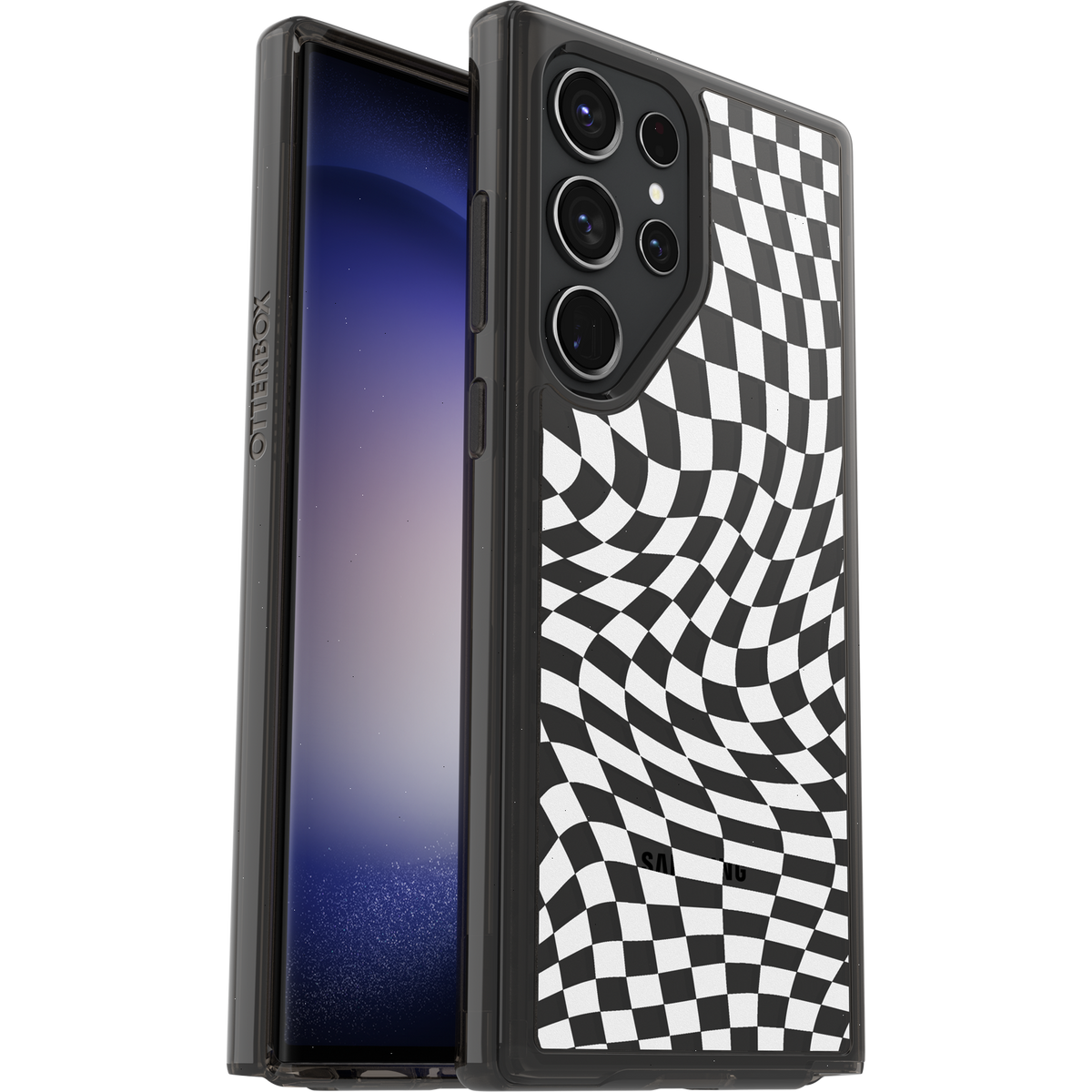 Galaxy S23 Ultra Case Symmetry Series Clear Black + White