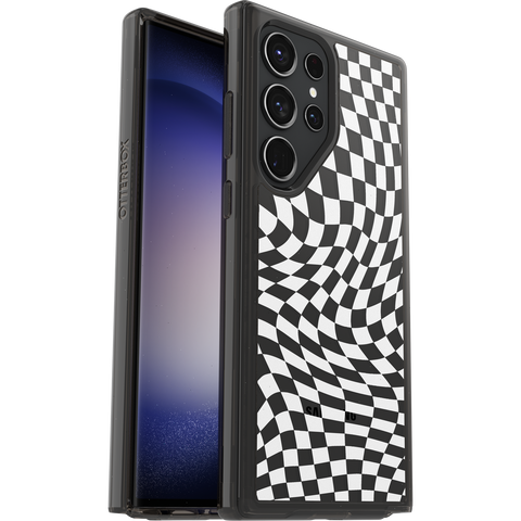 Galaxy S23 Ultra Case Symmetry Series Clear Black + White