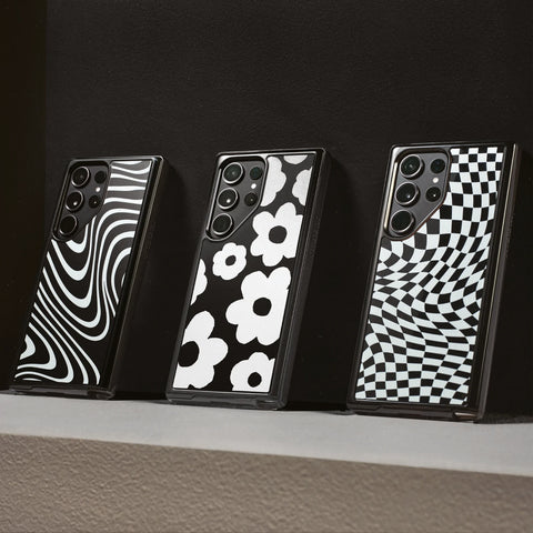 Galaxy S23 Case Symmetry Series Clear Black + White