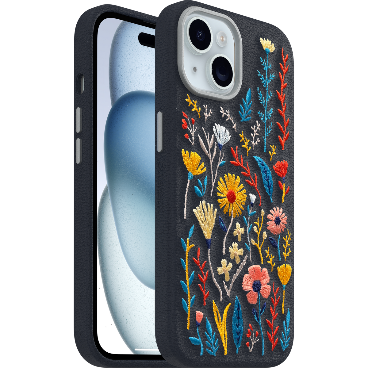 iPhone 15 Case Symmetry Series Cactus Leather Embroidery