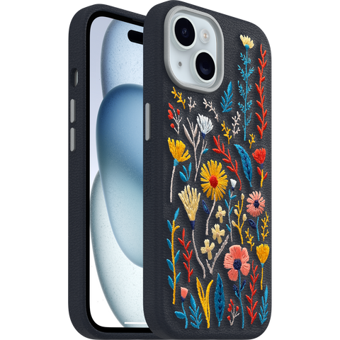 iPhone 15 Case Symmetry Series Cactus Leather Embroidery