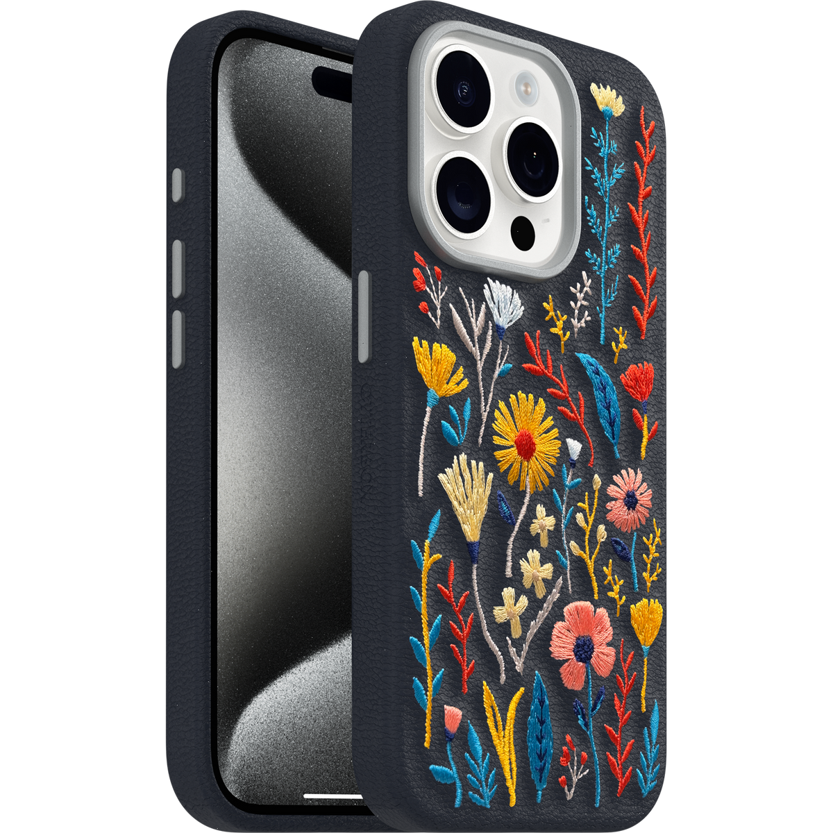 iPhone 15 Pro Case Symmetry Series Cactus Leather Embroidery