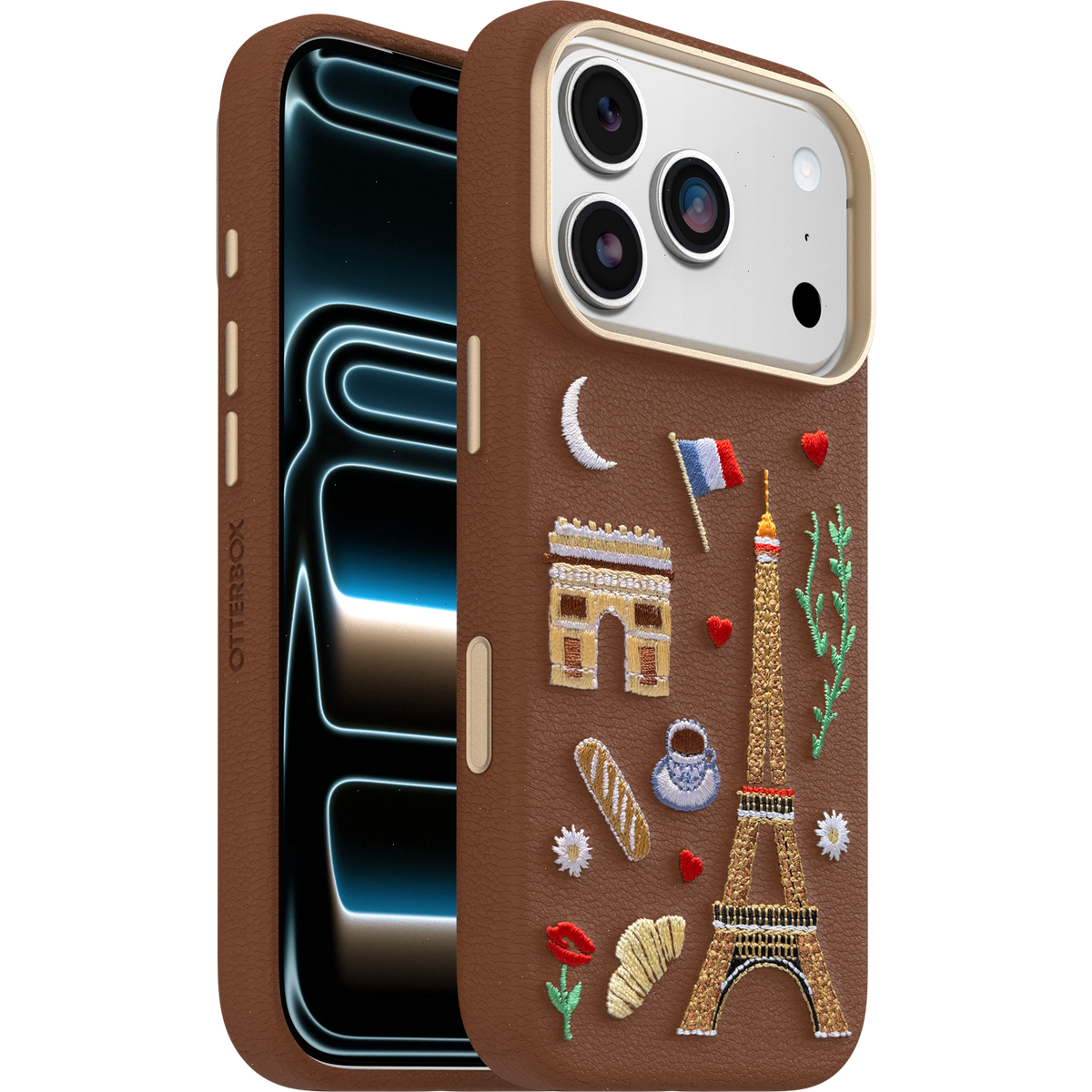 iPhone 17 Pro Case Symmetry Series Cactus Leather Embroidery