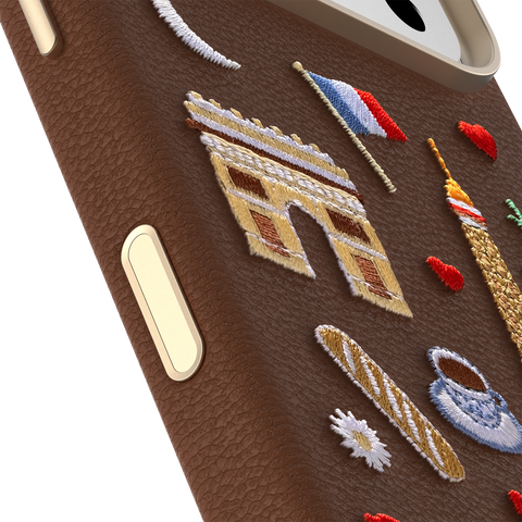 iPhone 17 Pro Case Symmetry Series Cactus Leather Embroidery