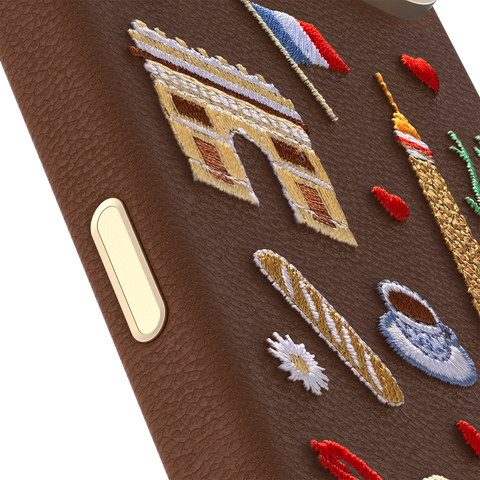 iPhone 17 Pro Max Case Symmetry Series Cactus Leather Embroidery