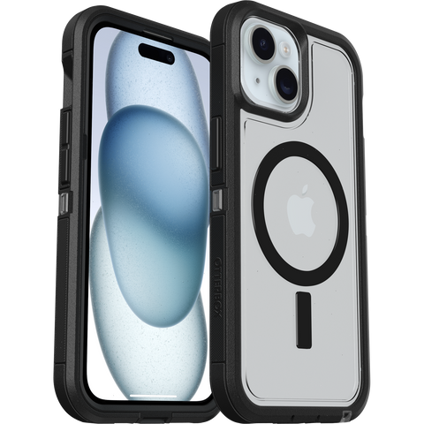 iPhone 16e, iPhone 15, iPhone 14 and iPhone 13 Case Defender Series XT Clear for MagSafe