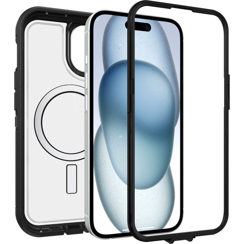 iPhone 16e, iPhone 15, iPhone 14 and iPhone 13 Case Defender Series XT Clear for MagSafe