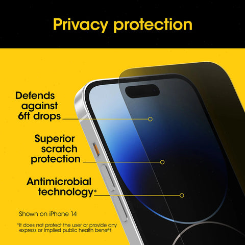 iPhone 15 Plus Screen Protector Premium Pro Glass Privacy Guard