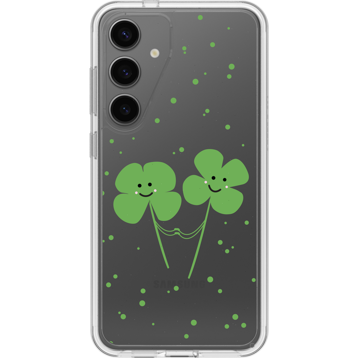 Galaxy S24+ Case Symmetry Series Clear Clovers