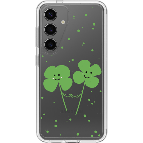 Galaxy S24 Case Symmetry Series Clear Clovers