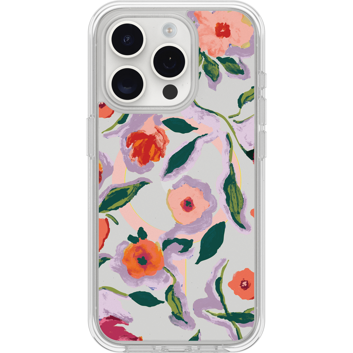 iPhone 15 Pro Case Symmetry Series Clear for MagSafe Confetti of Blossoms