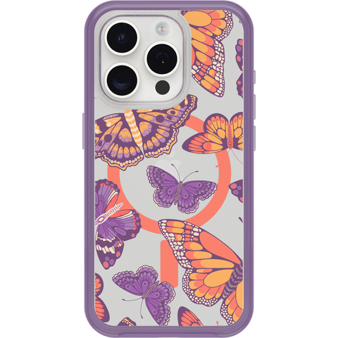 iPhone 15 Pro Case Symmetry Series Clear for MagSafe Fluttering Flora