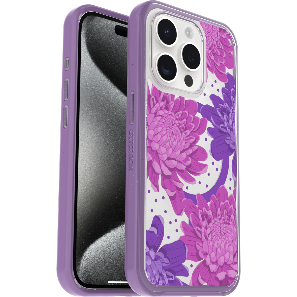 iPhone 15 Pro Case Symmetry Series Clear for MagSafe Fluttering Flora