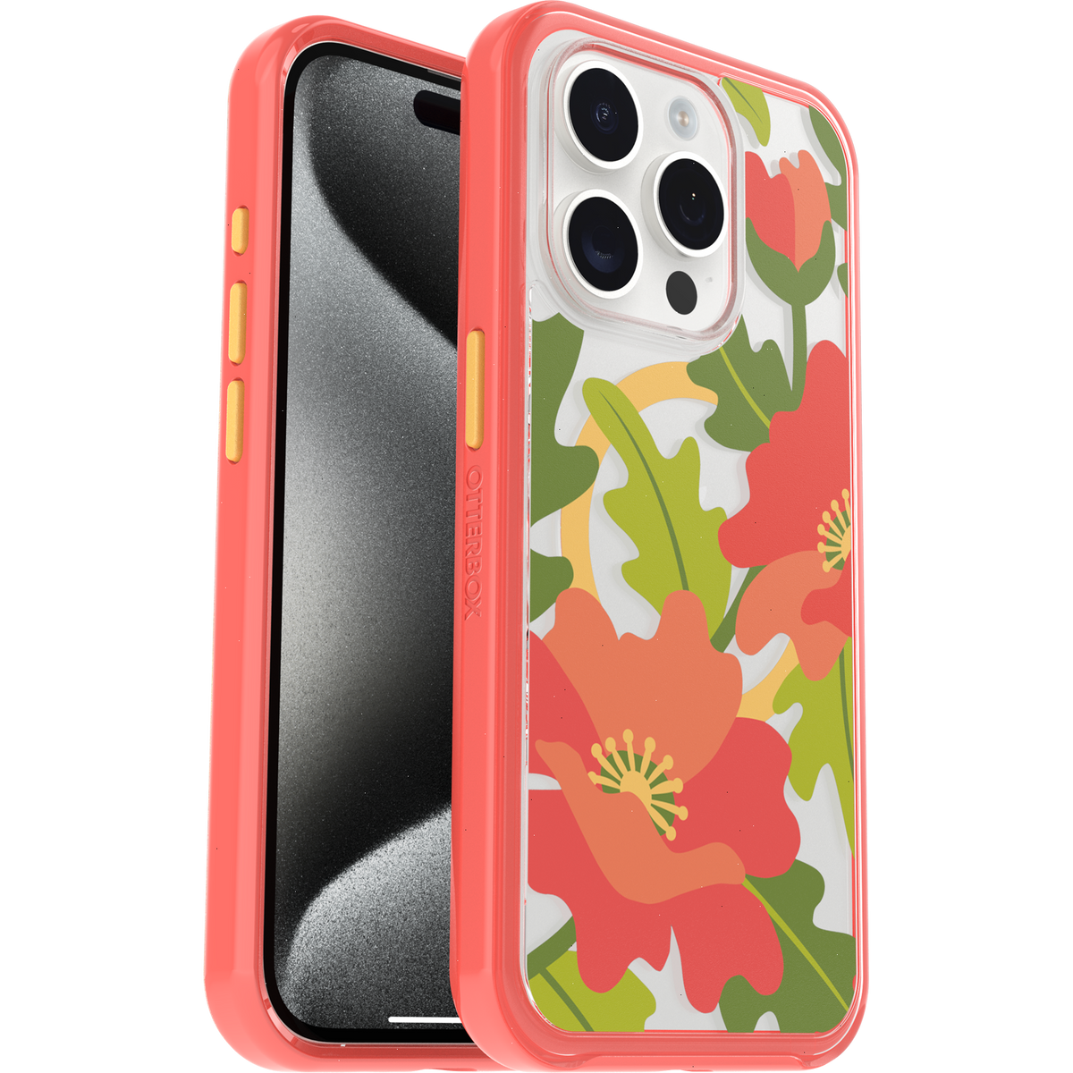iPhone 15 Pro Case Symmetry Series Clear for MagSafe Fluttering Flora