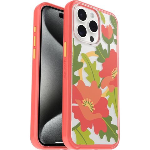 iPhone 15 Pro Max Case Symmetry Series Clear for MagSafe Fluttering Flora