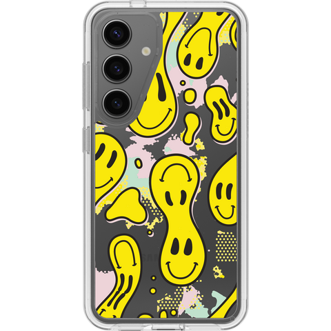 Galaxy S24 Case Symmetry Series Clear Smiley Drip