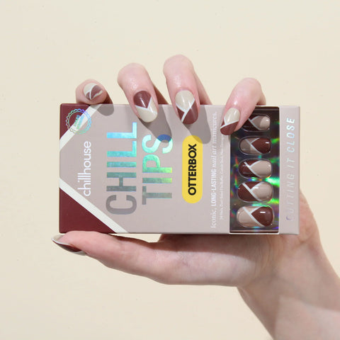 OtterBox x Chillhouse Chocolate and Cream Nail Set Cutting It Close